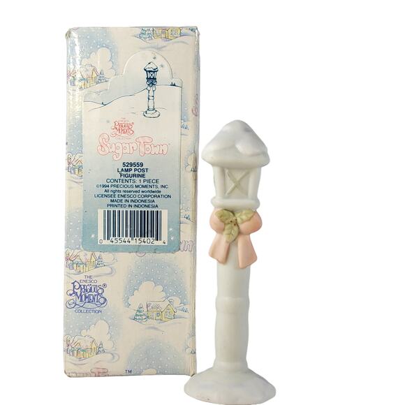 Precious Moments Sugar Town Lamp Post  Figurine Enesco 529559 1994 - Picture 15 of 15